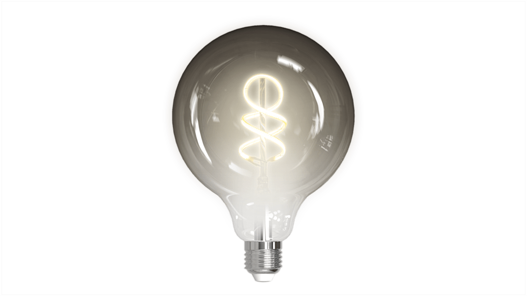 Deltaco Smart Glühbirne Smart Filament LED 5,5 W mit E27 Sockel 1800 → 6500K, Weiß, dimmbar