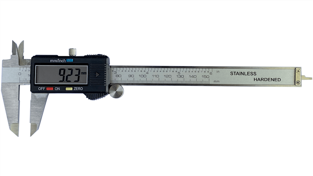 RS PRO 150mm, 6in Digital Caliper 0.0005 in, 0.01 mm Resolution, Imperial, Metric With UKAS Calibration