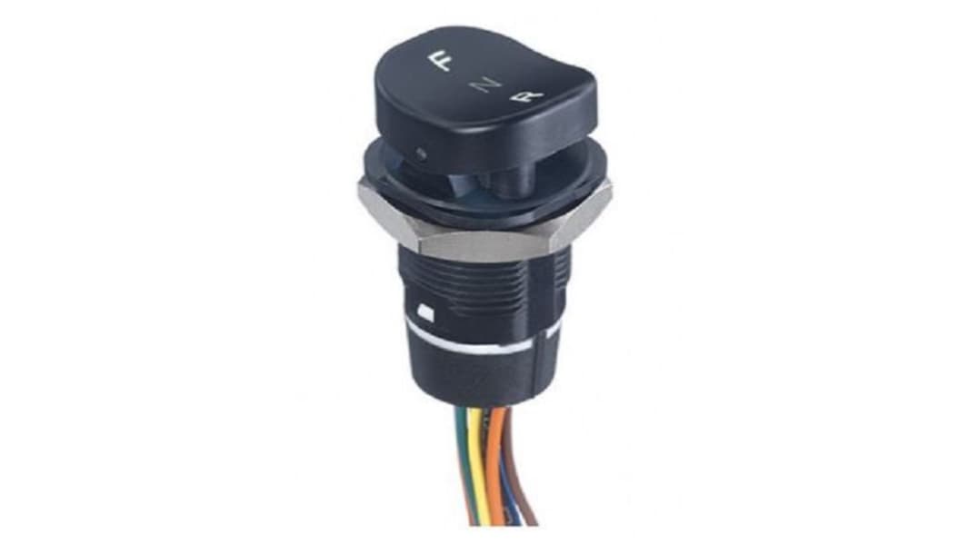 APEM Illuminated SPDT, (On)-Off-(On) Rocker Switch Panel Mount
