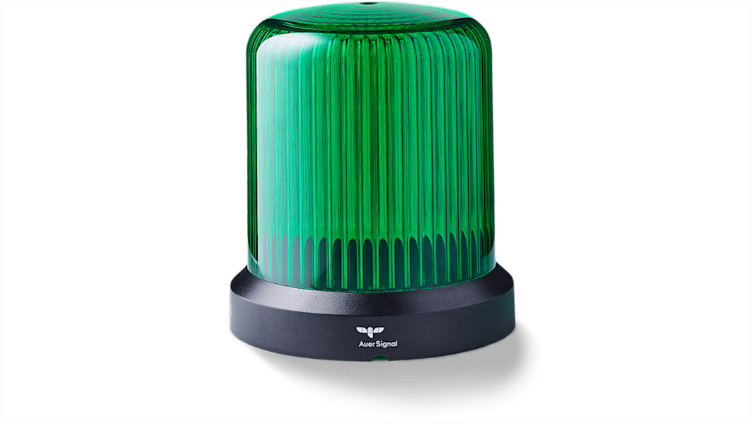 AUER Signal RDC Series Green Steady Beacon, 24 V ac/dc, Horizontal, Tube Mounting, Vertical, Wall Mounting, LED Bulb,