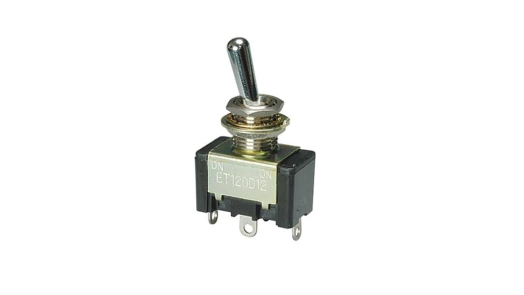 NIDEC COPAL ELECTRONICS GMBH, 1-polet skifte Vippeomskifter, On-Off, Print