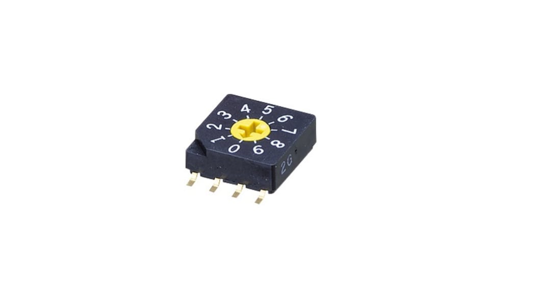 NIDEC COPAL ELECTRONICS GMBH SC-2000, 10 Position, BCD Rotary Switch, 100 mA, Gull Wing