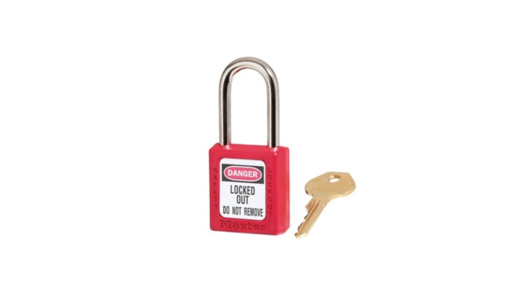 いいネット通販 - 全国送料無料でお届けします Master Lock 安全用南京錠 シャックル径:6mm 410RED | RS セキュリティ・セーフティ