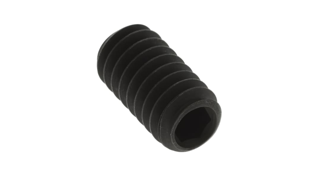 Black Oxide Alloy Steel Socket 10-24in x 3/4in Grub Screw