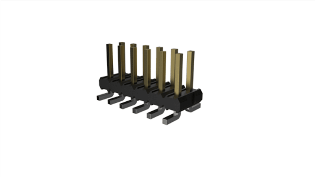 Amphenol Communications Solutions Minitek Series Surface Mount Pin Header, 4 Contact(s), 2.0mm Pitch, 2 Row(s),