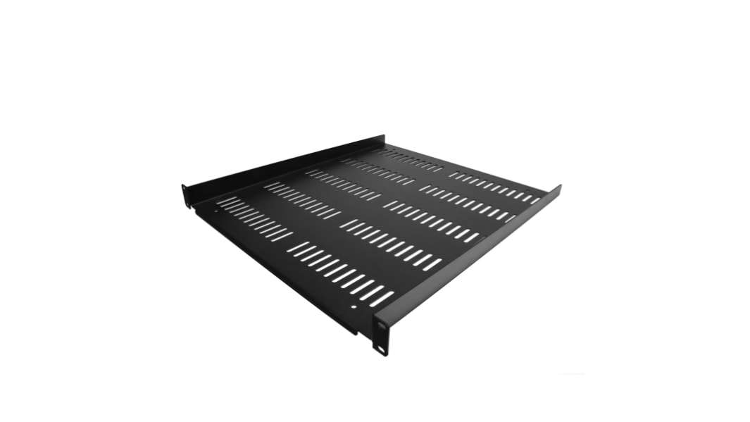 StarTech.com Black Shelf, 1U, 25kg Load, 483mm x 483mm