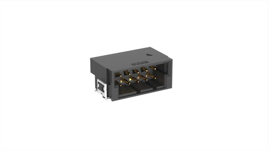 ERNI MaxiBridge Leiterplatten-Stiftleiste gewinkelt, 10-polig / 2-reihig, Raster 2.54mm