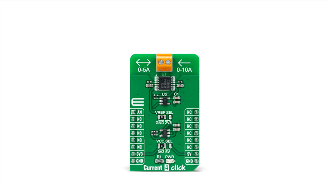 MikroElektronika AP7331, INA250, LMV321 Current 4 Click Entwicklungskit, Shunt für mikroBUS-Socket
