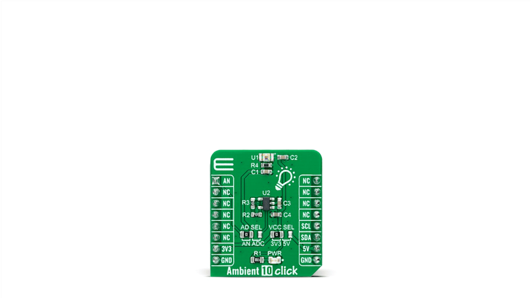 Scheda aggiuntiva Ambient 10 Click MikroElektronika, con Sensore di luce ambiente
