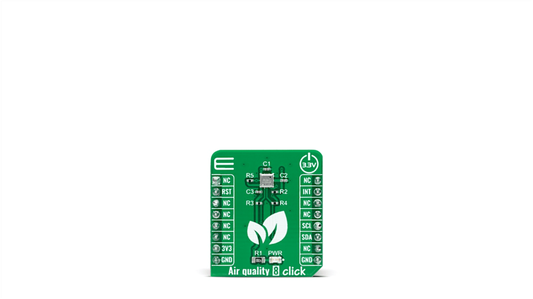 MikroElektronika Air quality 8 Click Air Quality Sensor Add On Board for ZMOD4510 mikroBUS socket