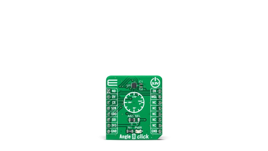 MikroElektronika MA782GGU Angle 8 Click Entwicklungskit, Winkelsensor für mikroBUS-Socket