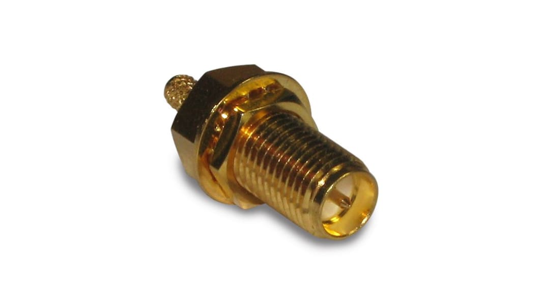 Amphenol RF, Jack Bulkhead RP-SMA, Crimp Termination, Straight Body