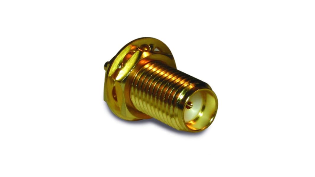 Amphenol RF, Jack Bulkhead SMA Connector, Solder Termination, Straight Body