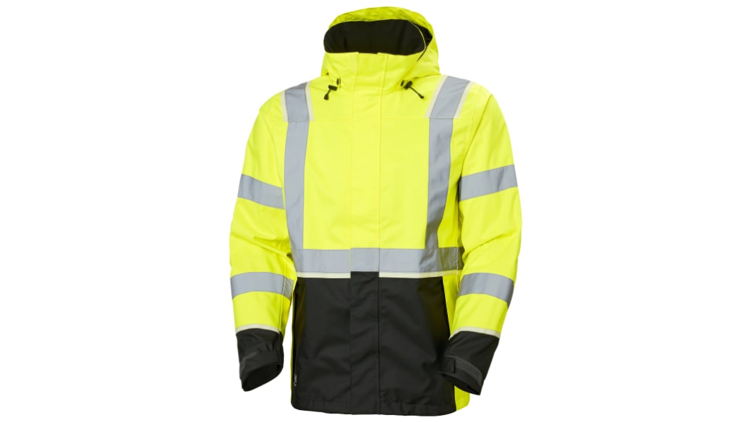Chaqueta alta visibilidad Unisex Helly Hansen de color Negro/verde/blanco/amarillo, talla S Transpirable, impermeable