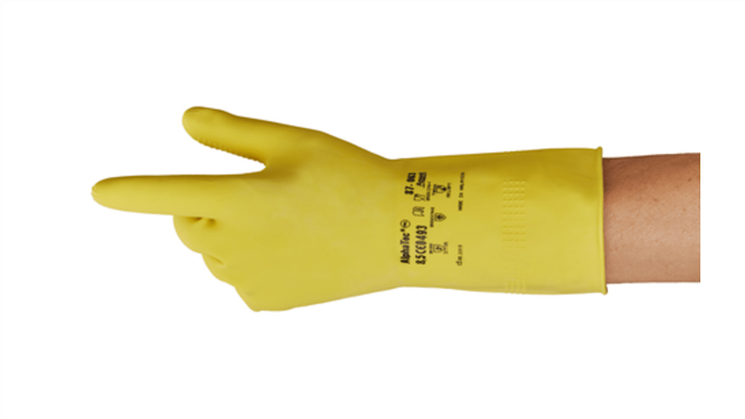 Guanti da lavoro Ansell 87-063, Tg. 9.5, in Lattice, col. Giallo