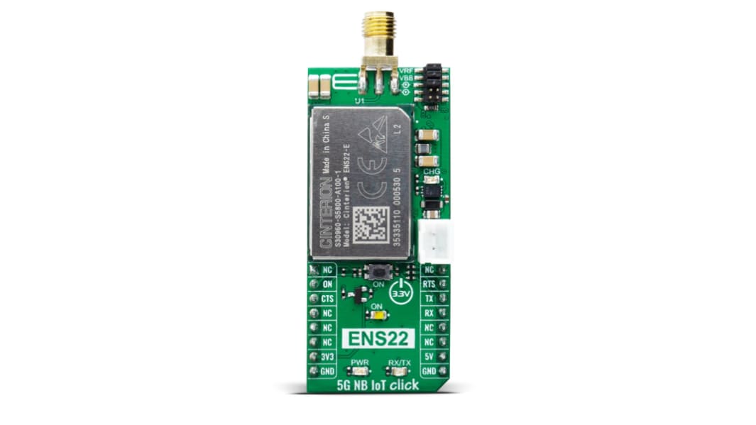 MikroElektronika 5G NB IoT Click ENS22 mikroBus Click Board for Stationary IoT Applications MIKROE-4034