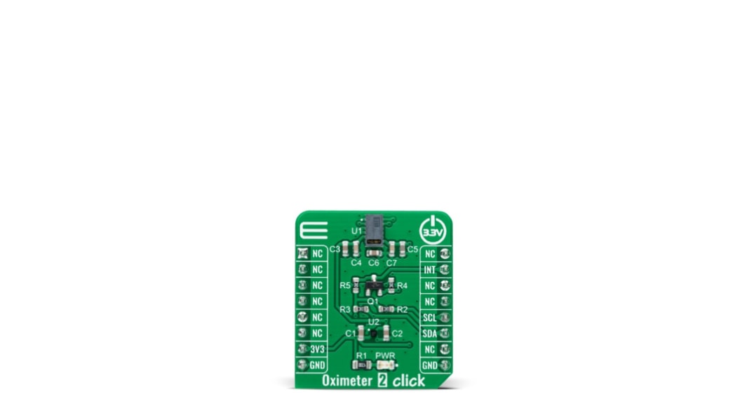 MikroElektronika Oximeter 2 Click Biometric Sensor mikroBus Click Board for ADPD144RI