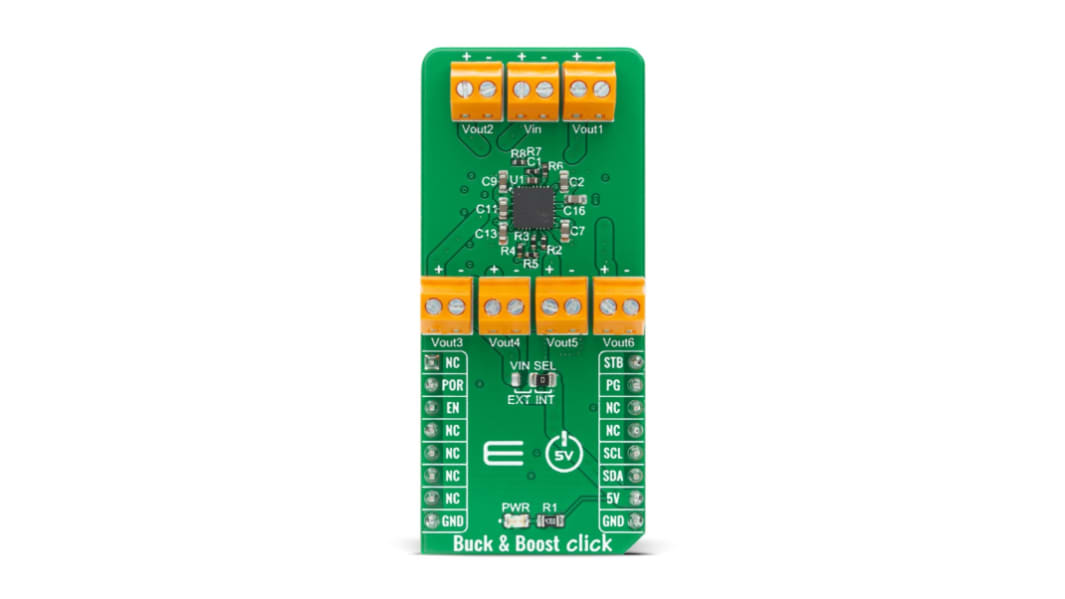 MikroElektronika MIC7401 Entwicklungsbausatz Spannungsregler, Buck & Boost Click Abwärts-/Aufwärts-Controller