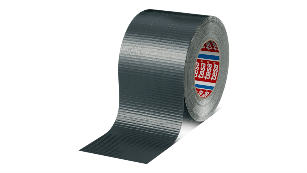 Nastro telato Argento in Tessuto di polietilene Tesa 4662, adesivo in Gomma naturale, 96mm x 50m x 0.23mm