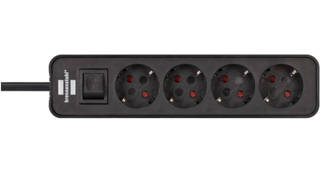 Rallonge électrique brennenstuhl 1.5m, 4 prise Type F - Schuko allemand