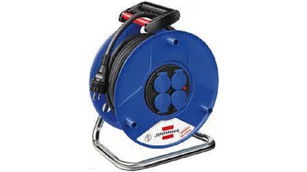 Avvolgicavo brennenstuhl 25m, 4 prese, spina tipo E - FR