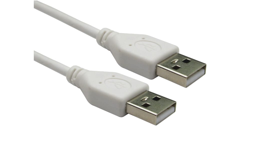 RS PRO USB 2.0, Male USB A to Male USB A, 800mm