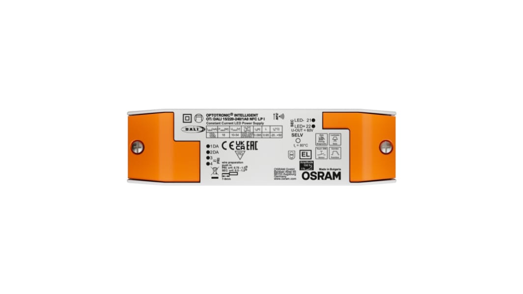 Osram LED Konstantspannungs-Treiber 220 → 240 V LED-Treiber, Ausgang 10 → 54V / 150 → 1050mA,