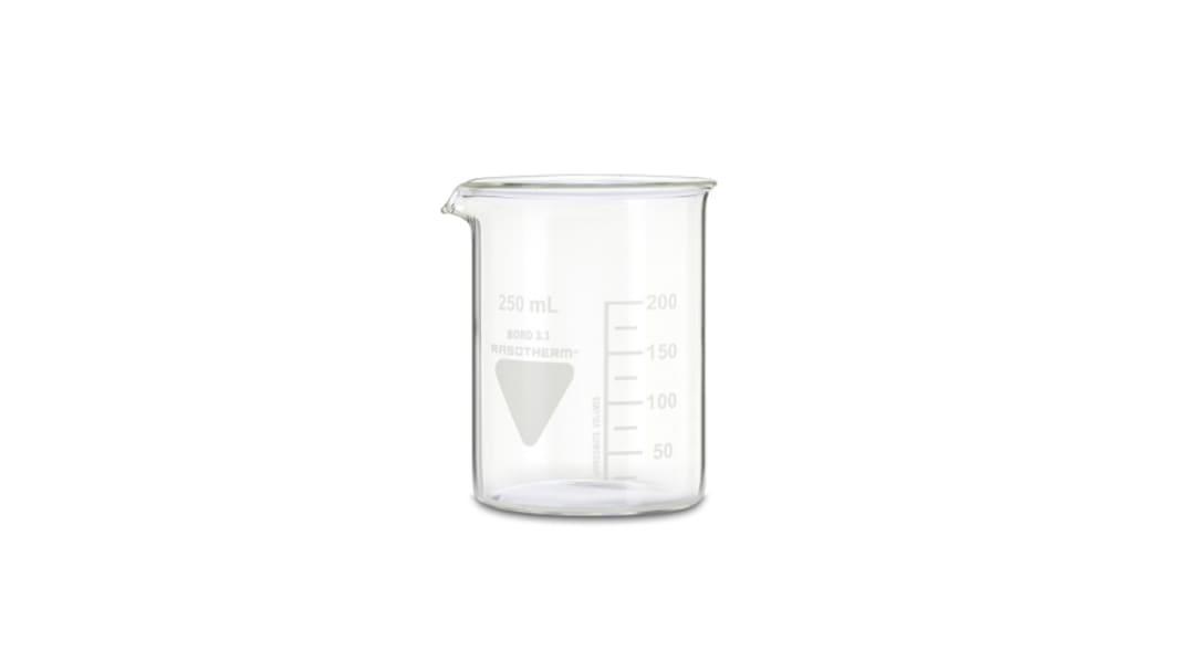Vaso de precipitado RS PRO, Vidrio de borosilicato, 250ml
