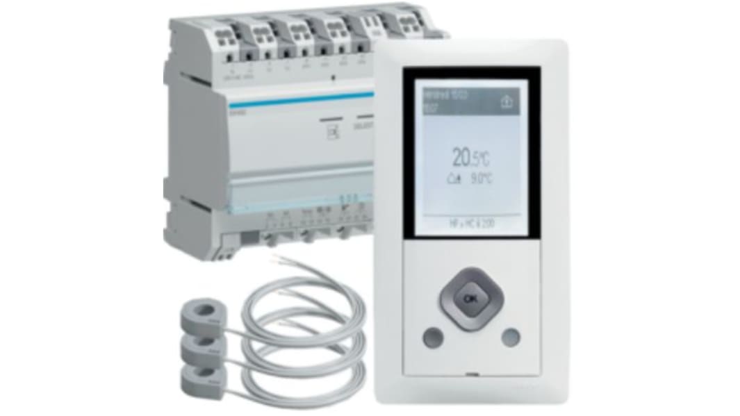 Medidor digital de energía Hager, display LCD