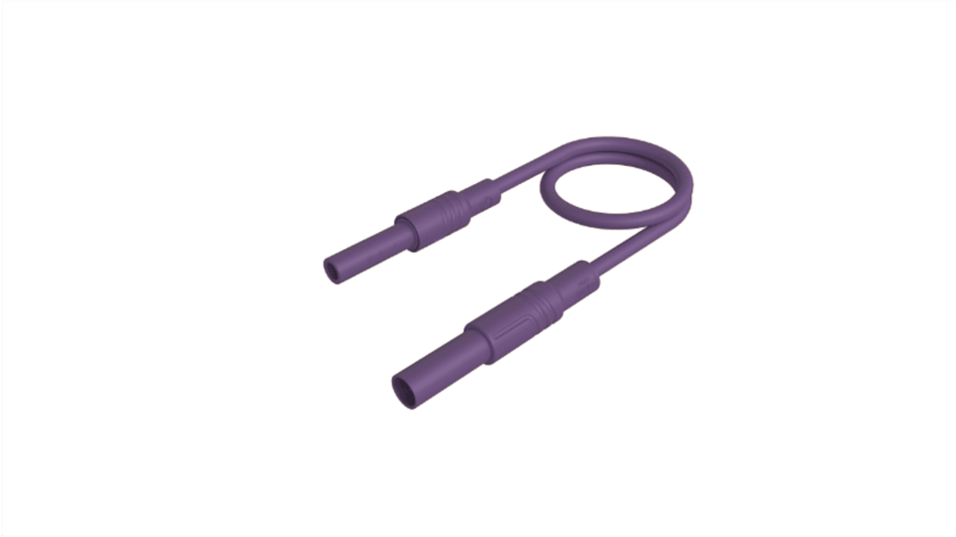 Hirschmann Test & Measurement 4 mm Test Probe Lead, 32A, Violet, 1m Lead Length