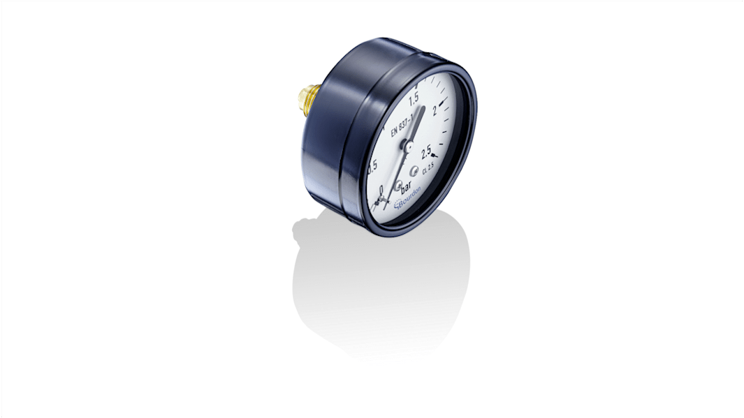 Bourdon G 1/4 Analogue Pressure Gauge 6bar Back Entry 63mm Outside Diameter