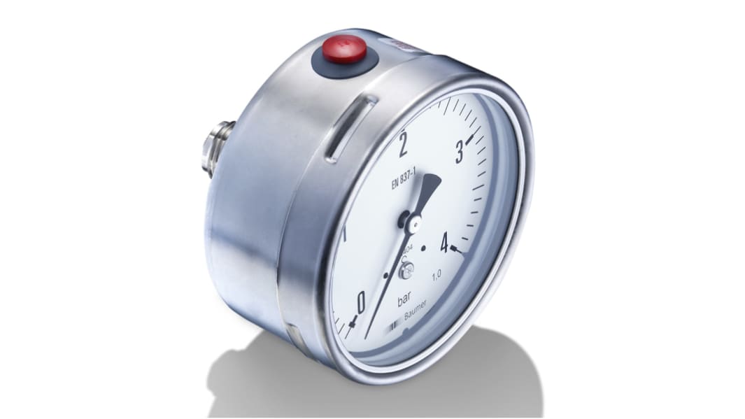 Bourdon G 1/2 Analogue Pressure Gauge 100bar Back Entry 100mm Outside Diameter