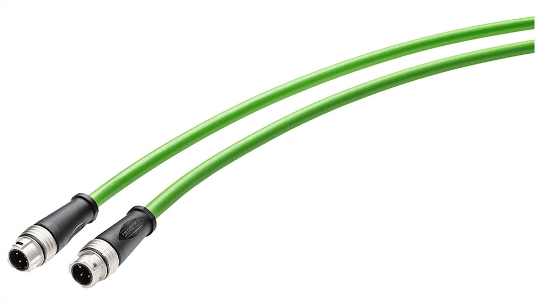 Cavo Ethernet Cat5e (Lamina di alluminio, treccia in rame stagnato) Siemens col. Verde, L. 1.5m, Con terminazione