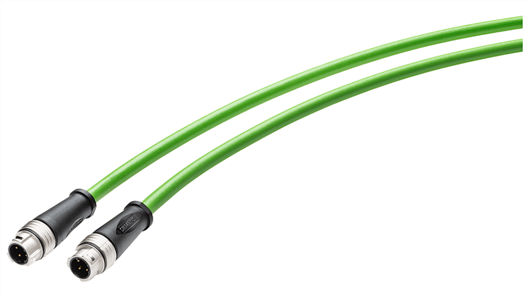 Câble Ethernet Siemens catégorie 5e, Feuille d'aluminium, tresse en cuivre étamé, Vert, Longueur 3m, , avec connecteur