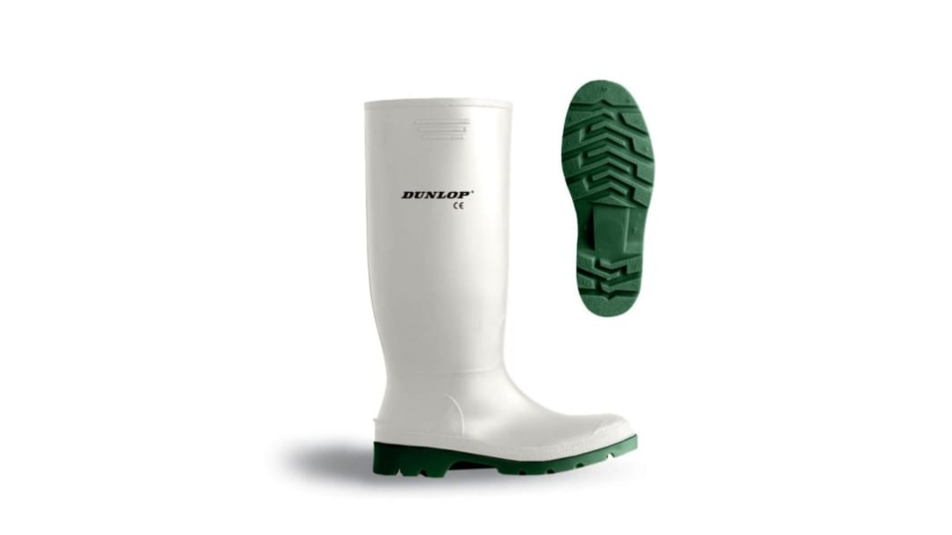 Dunlop White Unisex Safety Wellingtons, UK 9, EU 43