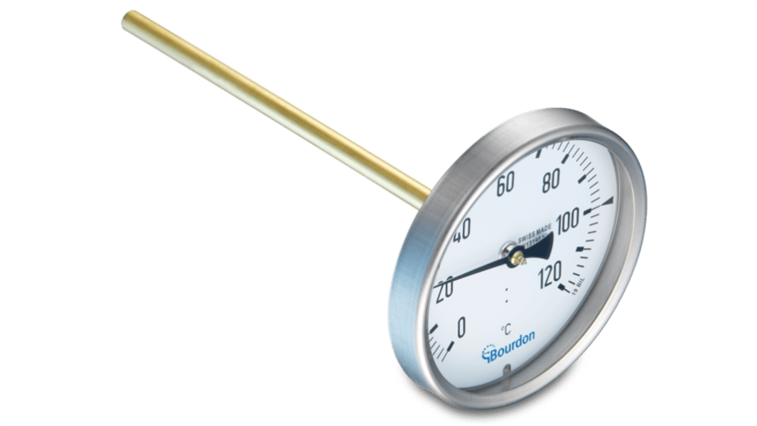 Termómetro con dial Bourdon TB100-211.154.12T, Escala Centígrado, 100 °C, Diámetro 100mm