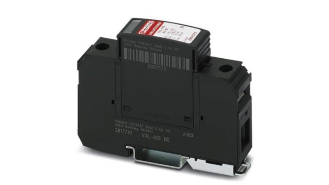 Supresor de transitorios Phoenix Contact, Protector de transitorios, 74/100 V ac, 80A, Carril DIN
