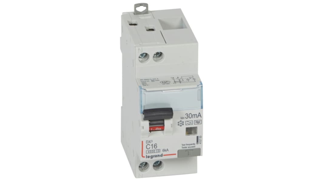 Legrand Circuit Breaker - 2 Pole 230V Voltage Rating DIN Rail, 30mA Current Rating