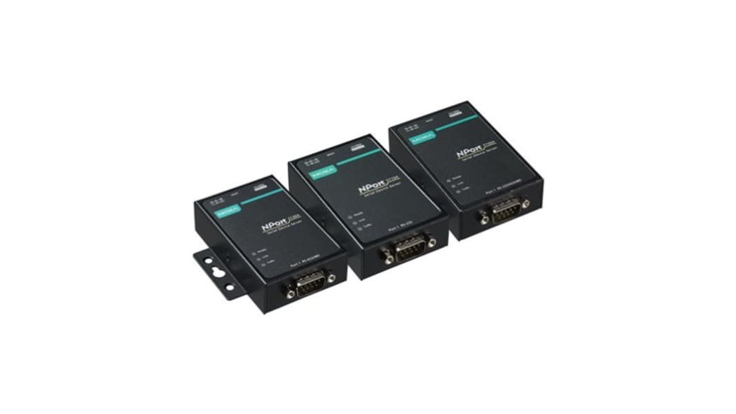 MOXA Device server, 1 Ethernet Port, 1 Serial Port, RS232 Interface, 921.6kbps Baud Rate