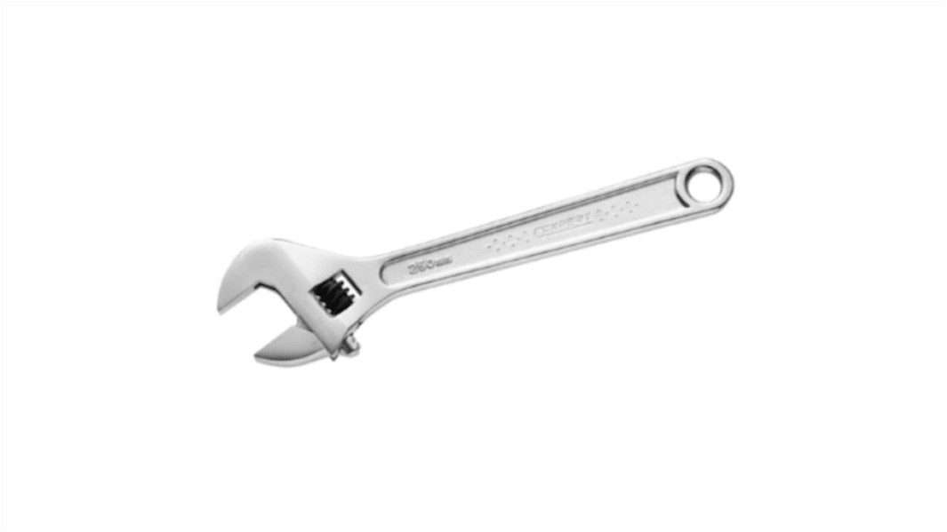 Expert by Facom Adjustable Spanner, 250 mm Overall, 29mm Jaw Capacity, Round Handle