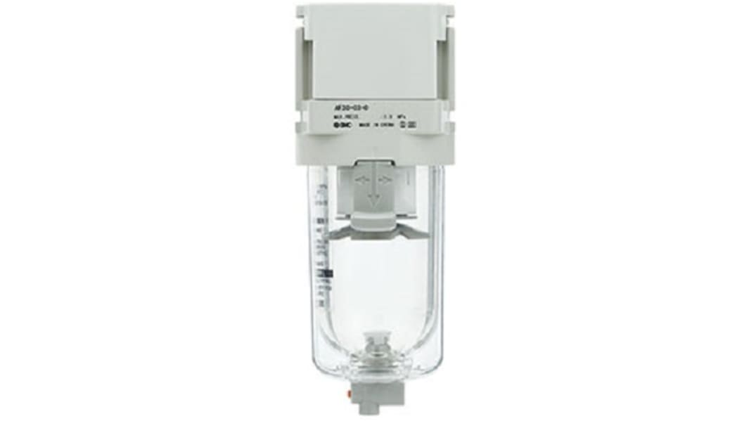 Filtre pneumatique SMC AF20-D, Filtration 5μm, G 1/8, 6000L/min., 10 bars