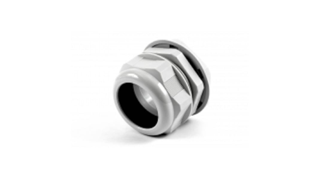 Hammond 1427NCG Series Grey Nylon Cable Gland, PG48 Thread, 37mm min., 44mm max., IP68