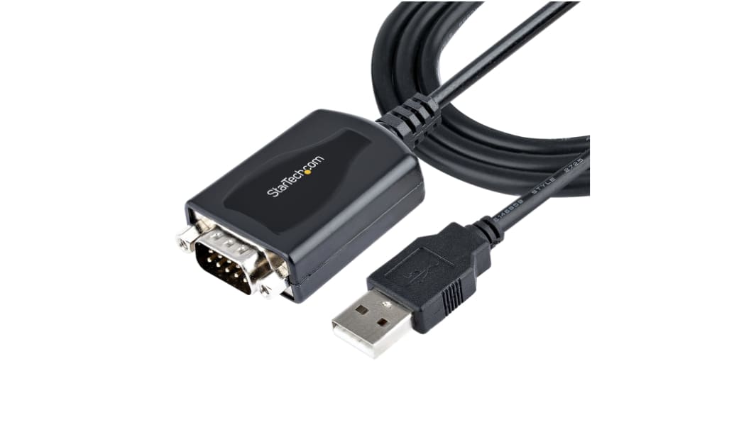 StarTech.com RS232 D Sub 9 Pin Male to USB A Male Converter Cable