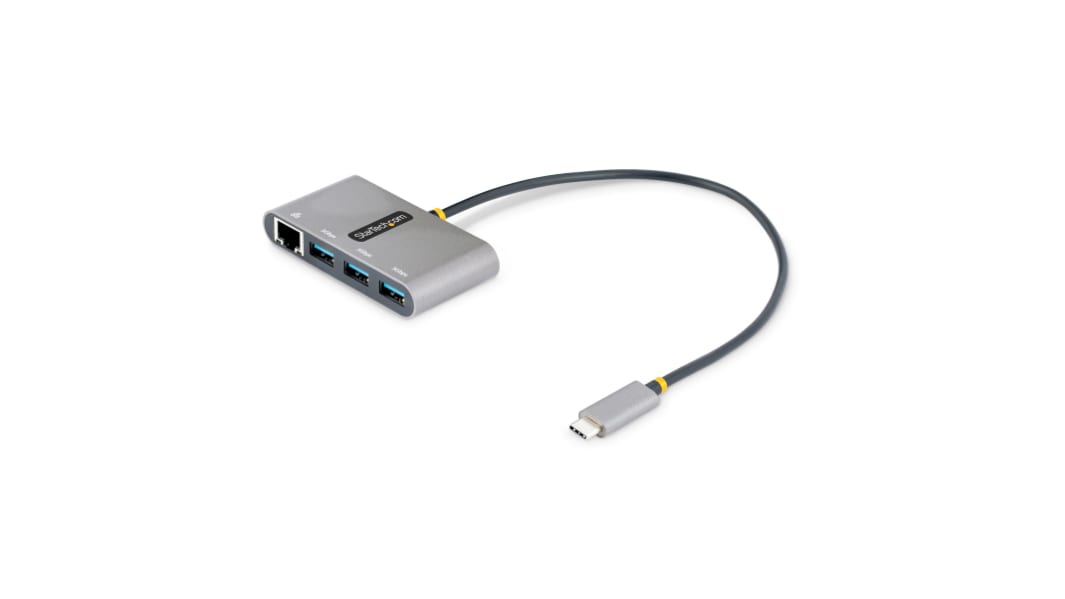StarTech.com 3 Port USB 3.0 USB A, USB C USB C Hub, USB Bus Powered, 11.8 x 3.1 x 0.6in