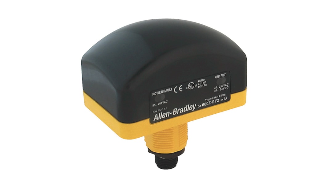 Allen Bradley 1 Button Push Botton, Black, Yellow, 800Z Series
