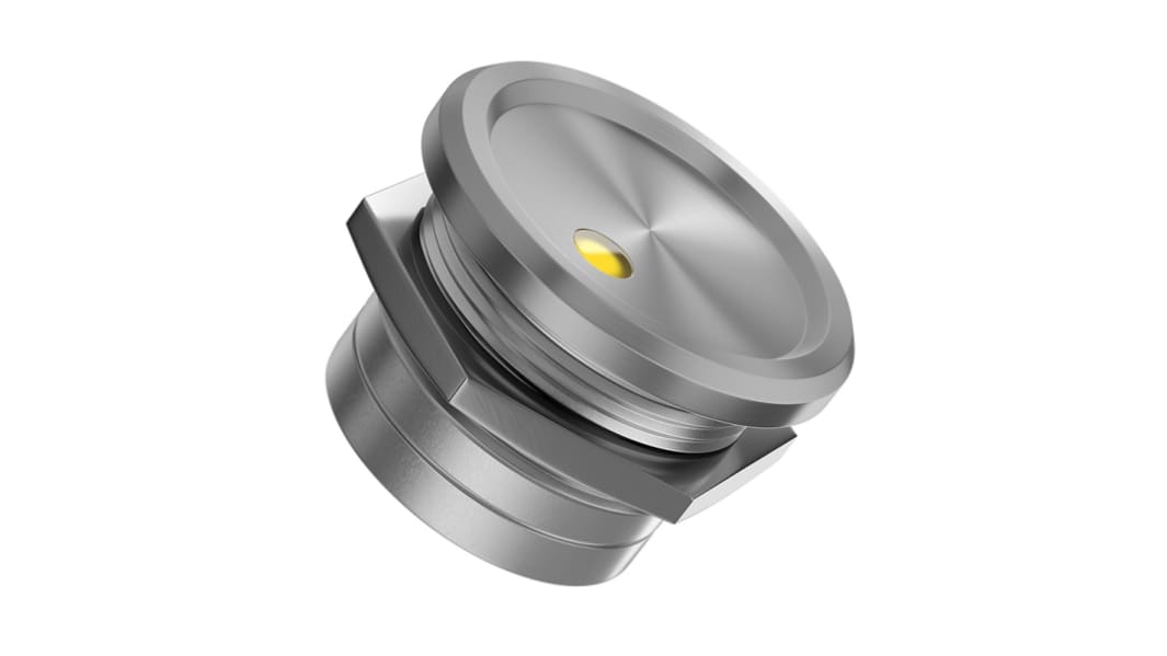 RS PRO Illuminated Piezo Switch, Momentary (NO), SPST, IP69, Flexible Wire, 200mA, -20 → +75°C Natural