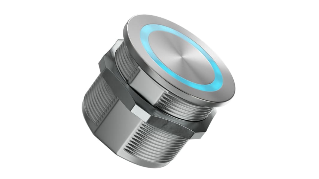 Piezo-kontakt, IP69, Naturlig aktuator, 1-polet skifte, 1A, Fleksibel leder, -20 → +75°C
