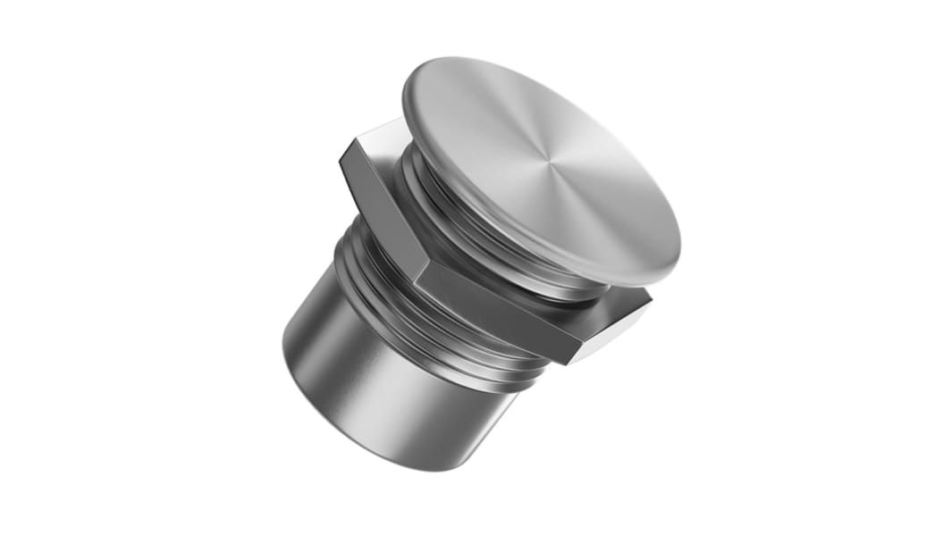 RS PRO Piezo Switch, Momentary (NO), SPST, IP69, Flexible Wire, 200mA, -20 → +75°C Natural Aluminium