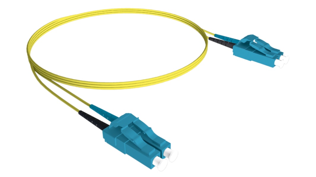 Câble fibre optique CAE Multimedia Connect, Longueur 1m, avec connecteur / LC, OS2 Mono-mode, 2 fibres