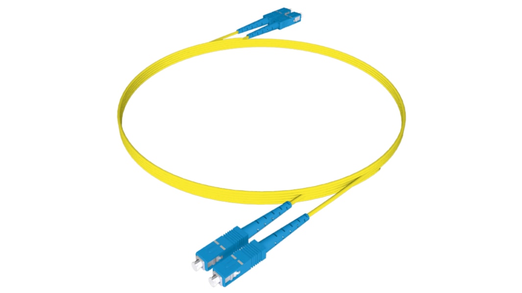 Câble fibre optique CAE Multimedia Connect, Longueur 1m, avec connecteur / SC, OS2 Mono-mode, 2 fibres